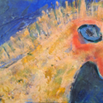 Acryl schilderij, Maya Wildevuur, Abstract Paard